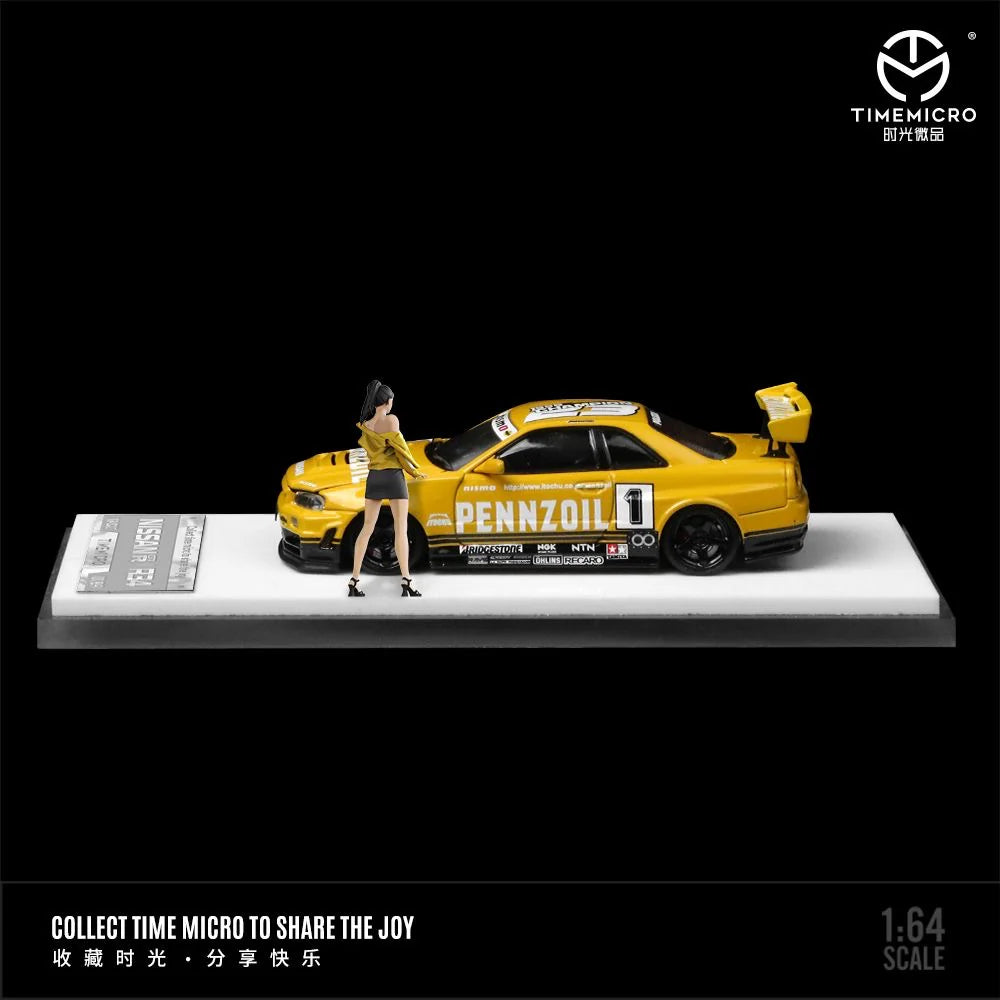 Time Micro 1/64 Skyline GT-R R34 Z-Tune Pennzoil/ Nismo