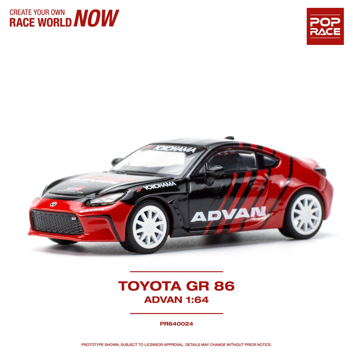 Pop Race 1/64 TOYOTA GR 86 ADVAN
