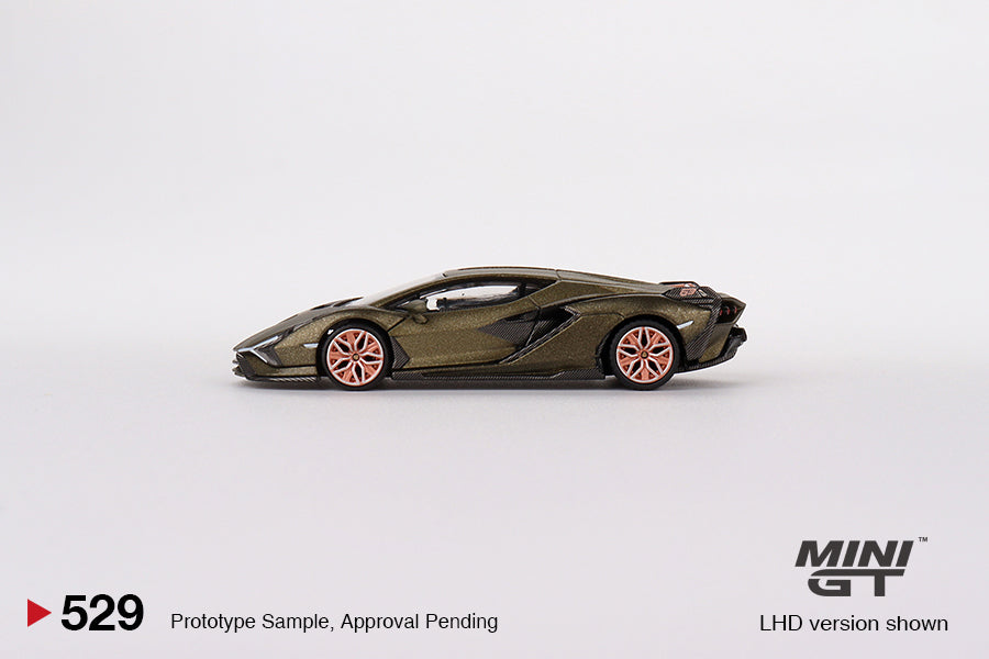 Mini GT 1/67 Lamborghini Sián FKP 37 Presentation – Matte Green ***in clamshell blisters***