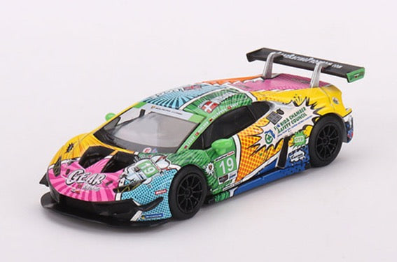 Mini GT 1/69 Lamborghini Huracán GT3 EVO #19 GEAR Racing 2020 IMSA Daytona 24 Hrs ***in clamshell blisters***