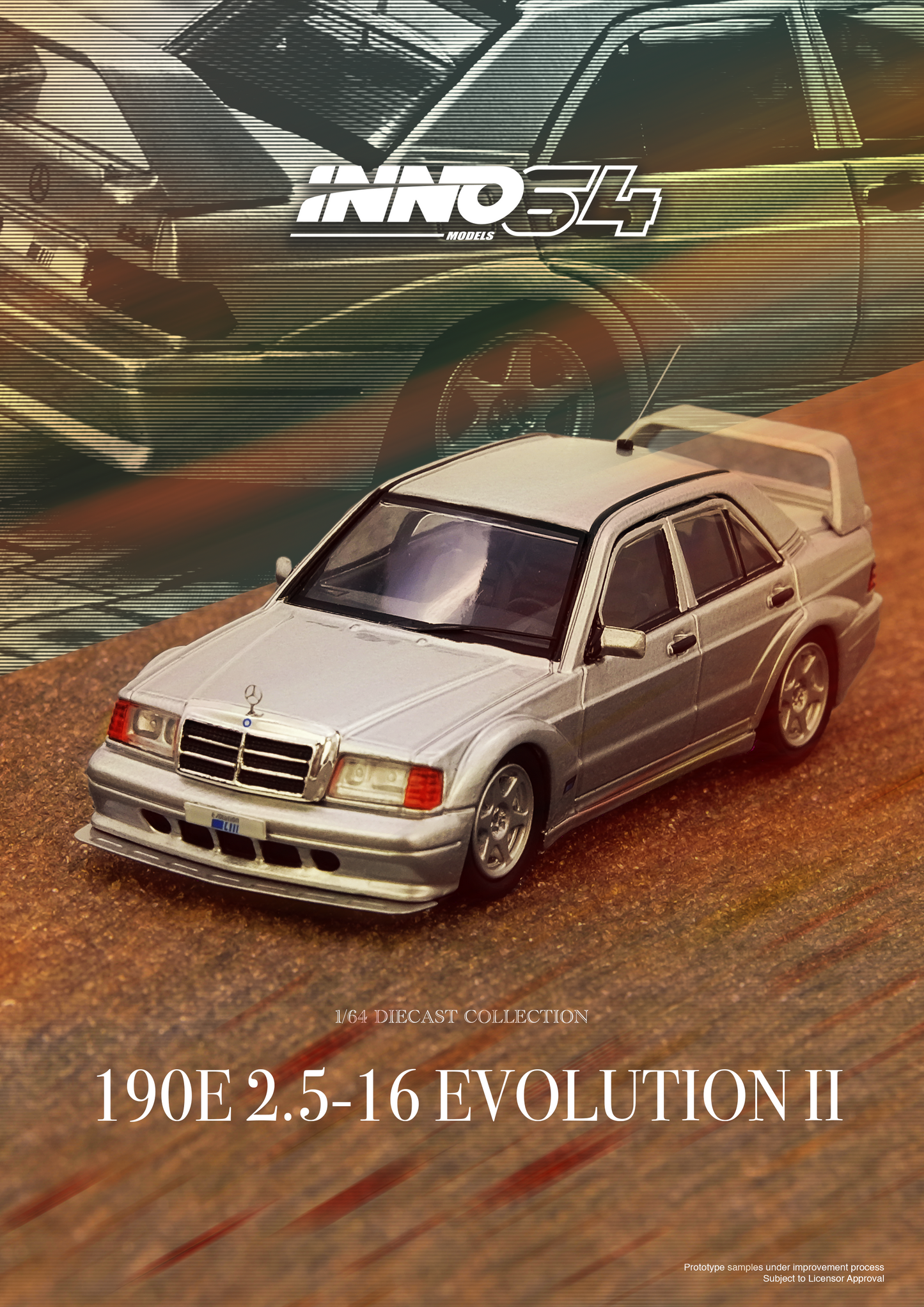 Inno64 1/64 MERCEDES BENZ 190E Silver