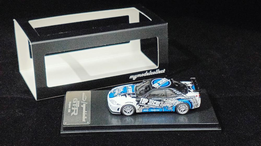 Model Collect 1/64 Skyline GT-R5Mk5 R34 V-SPEC-II - Top Secret Blue