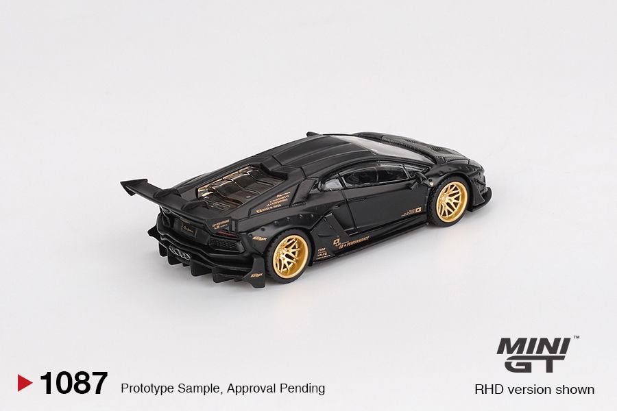 Mini GT 1/64 LB★WORKS Lamborghini Aventador
Limited Edition Matte Black