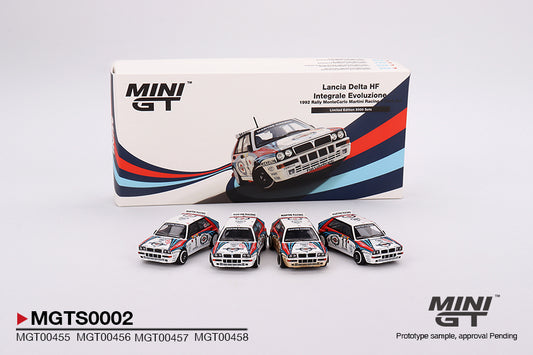 Mini GT 1/64 Lancia Delta HF Integrale Evo Martini 4 Cars 92