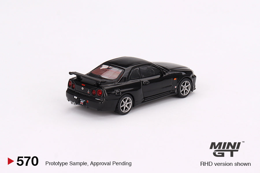 Mini GT 1/64 Nissan Skyline GT-R R34 V-Spec – Black Pearl ***in clamshell blisters***