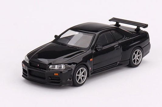 Mini GT 1/64 Nissan Skyline GT-R R34 V-Spec – Black Pearl ***in clamshell blisters***