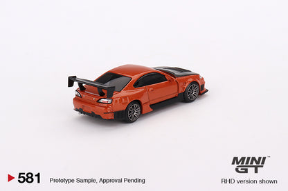 Mini GT 1/64 Nissan Silvia S15 D-MAX – Metallic Orange ***in clamshell blisters***