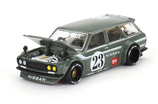 Mini GT x Kaido★House 1/64 Datsun KAIDO 510 Wagon CARBON FIBER V3