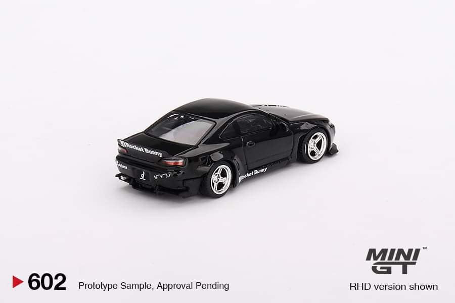 Mini GT 1/64 Nissan Silvia (S15) Rocket Bunny – Black Pearl ***in clamshell blisters***