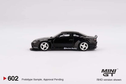 Mini GT 1/64 Nissan Silvia (S15) Rocket Bunny – Black Pearl ***in clamshell blisters***