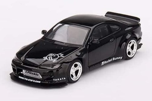 Mini GT 1/64 Nissan Silvia (S15) Rocket Bunny – Black Pearl ***in clamshell blisters***
