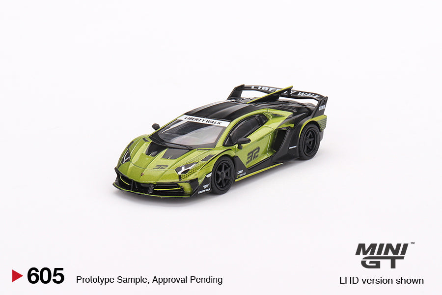 Mini GT 1/64 Lamborghini LB-Silhouette WORKS Aventador GT EVO – Lime ***in clamshell blister***