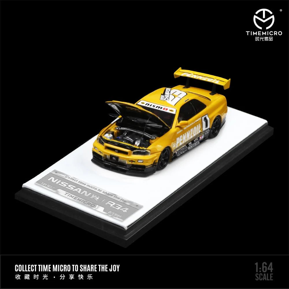 Time Micro 1/64 Skyline GT-R R34 Z-Tune Pennzoil/ Nismo
