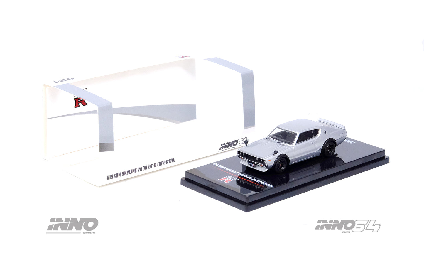 Inno64 1/64 NISSAN SKYLINE 2000 GT-R (KPGC110) Silver