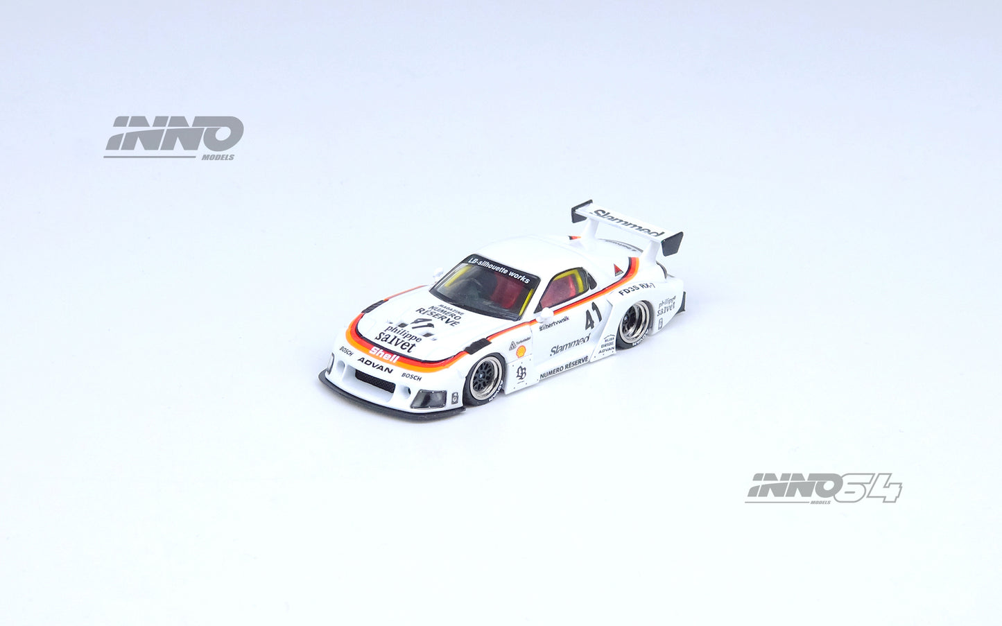 Inno64 1/64 MAZDA RX7 (FD3S) LB-SUPER SILHOUETTE - White Shell