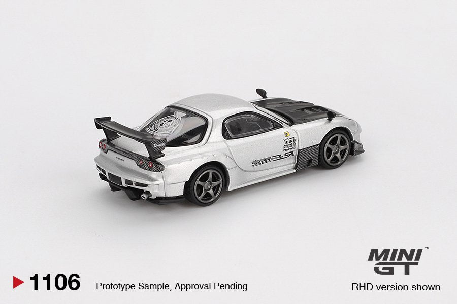 Mini GT 1/64 Mazda RX-7 RE-Amemiya Silver Metallic