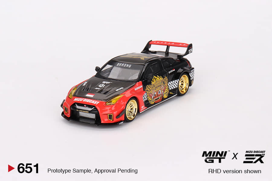 Mini GT x MIZU Diecast 1/64 LB-Silhouette WORKS GT NISSAN 35GT-RR Ver.1 “BARONG” ***in clamshell blister***