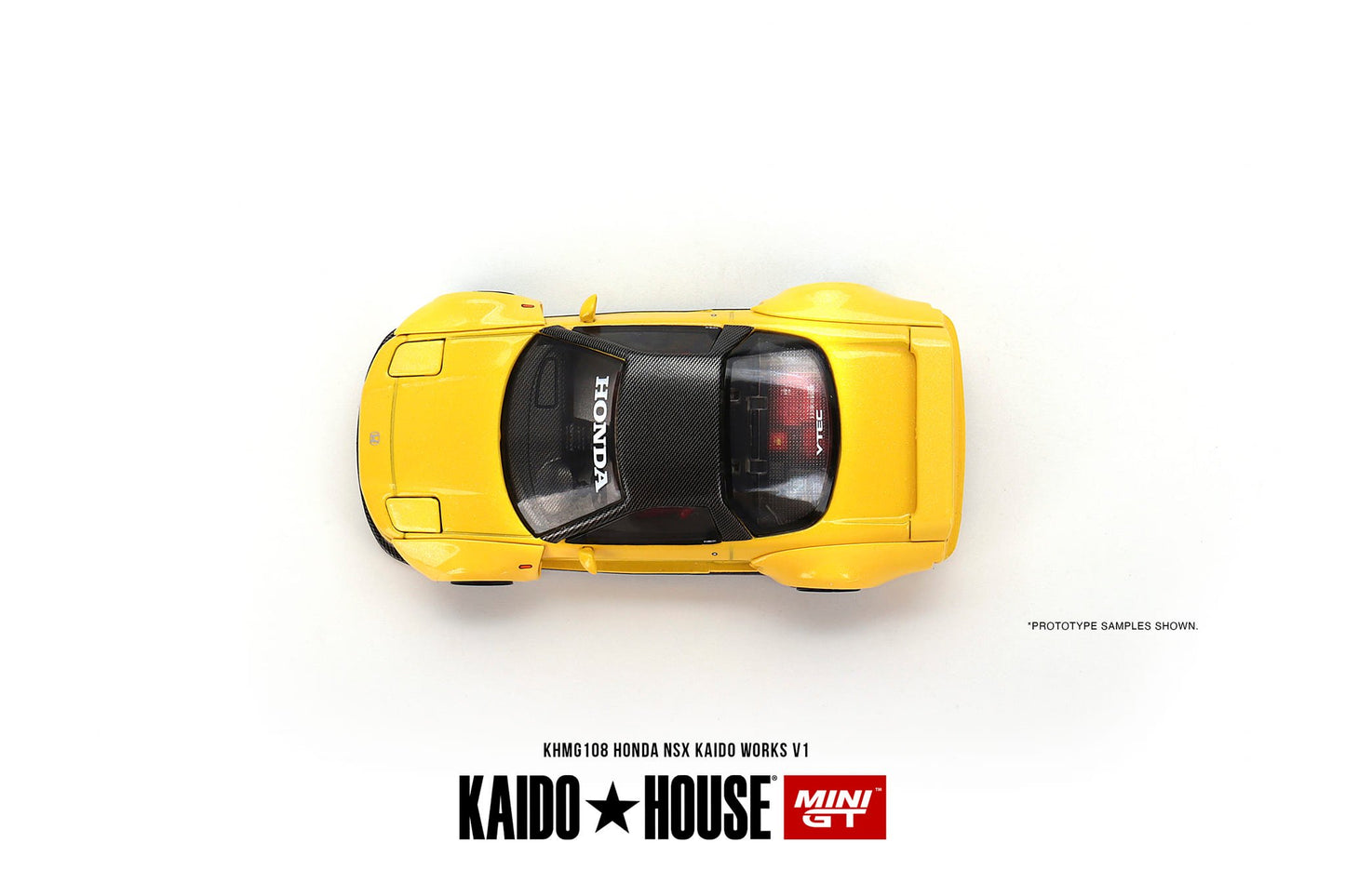 Mini GT x Kaido★House 1/64 Honda NSX Kaido WORKS V1 – Yellow