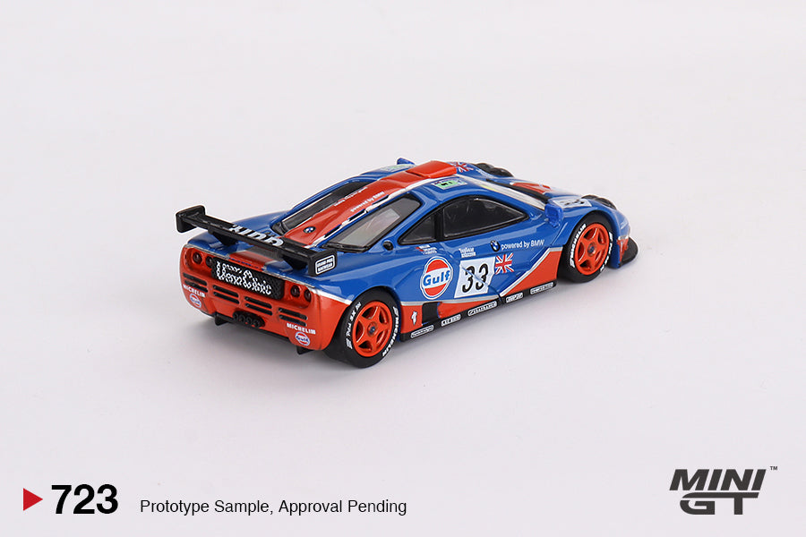 Mini GT 1/64 McLaren F1 GTR #33 1996 Le Mans 24Hr GULF – Blue – MiJo Exclusives ***in clamshell blisters***