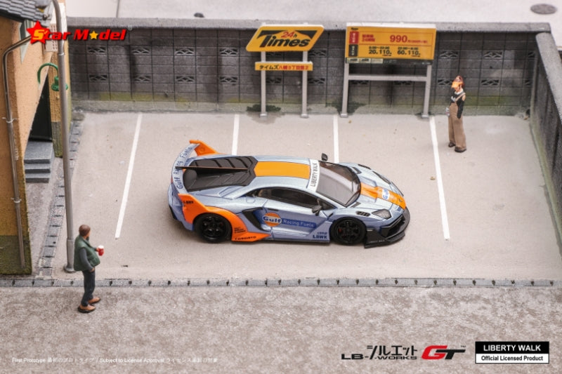 Star Model 1/64 LBWK LP700-4 LB-Silhouette Works Aventador GT Evo Gulf Raw Ice Blue