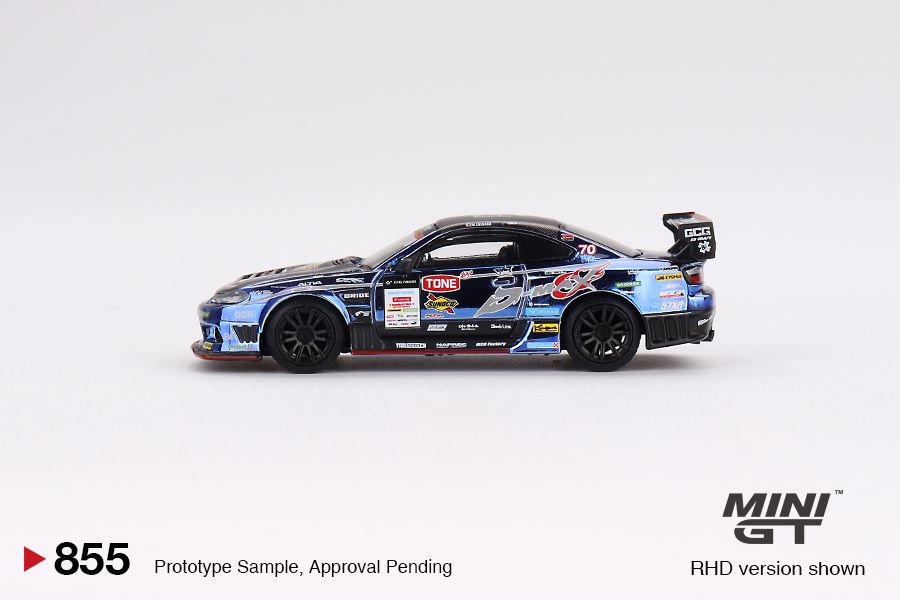 Mini GT 1/64 Nissan Silvia (S15) D-MAX #70 D-MAX Racing 2023 D1 Grand Prix - Japan Exclusive RHD / D1 ****Blister Packaging***