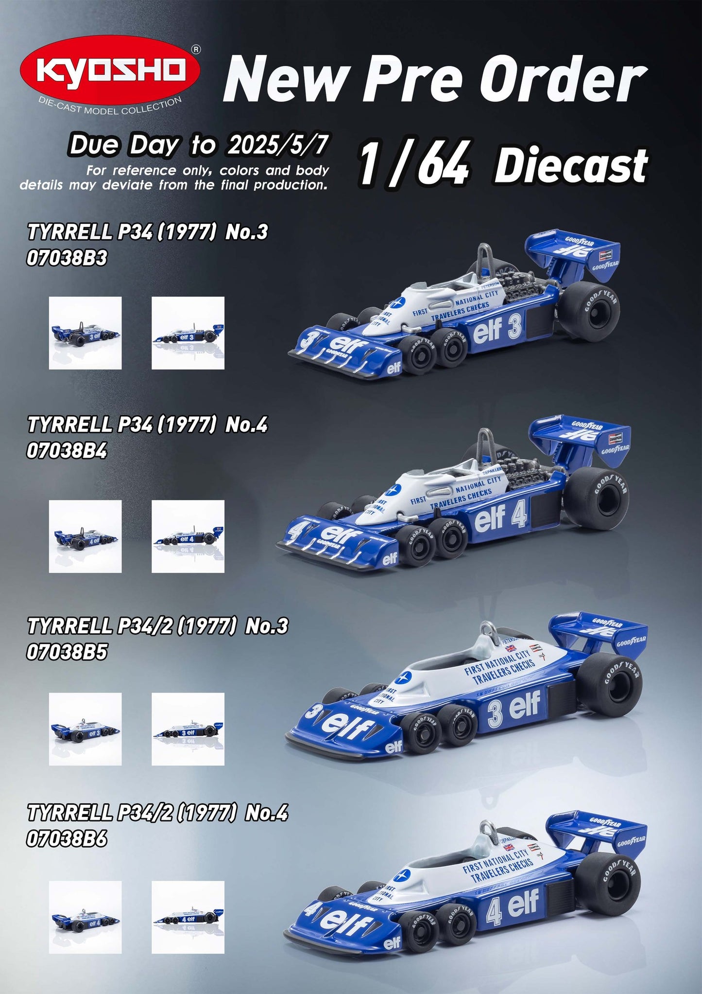 Kyosho 1/64 TYRRELL P34 (1977)