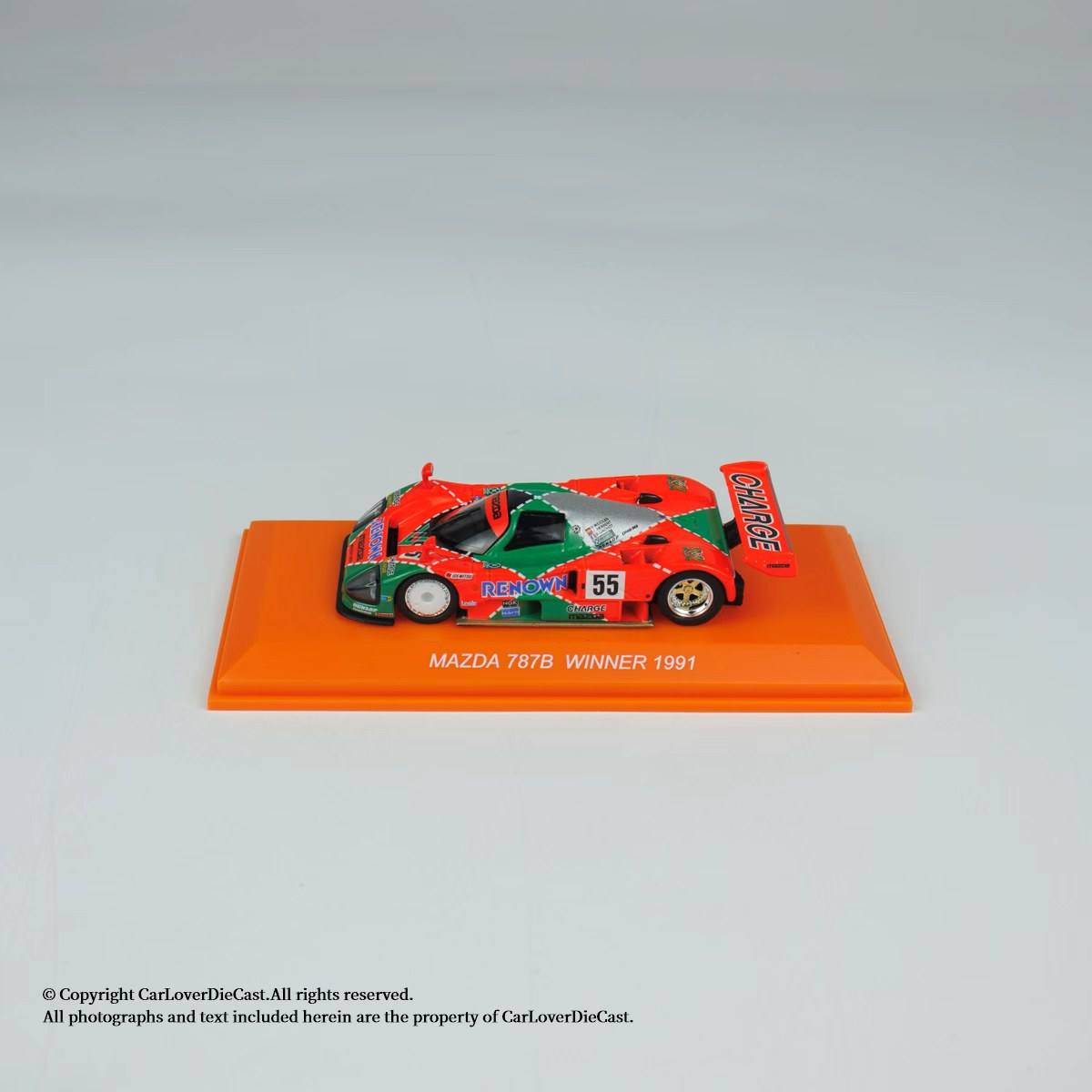 Kyosho 1/64 Mazda 787B "24 Hours of LeMans 1991" (NO.55) Car with book