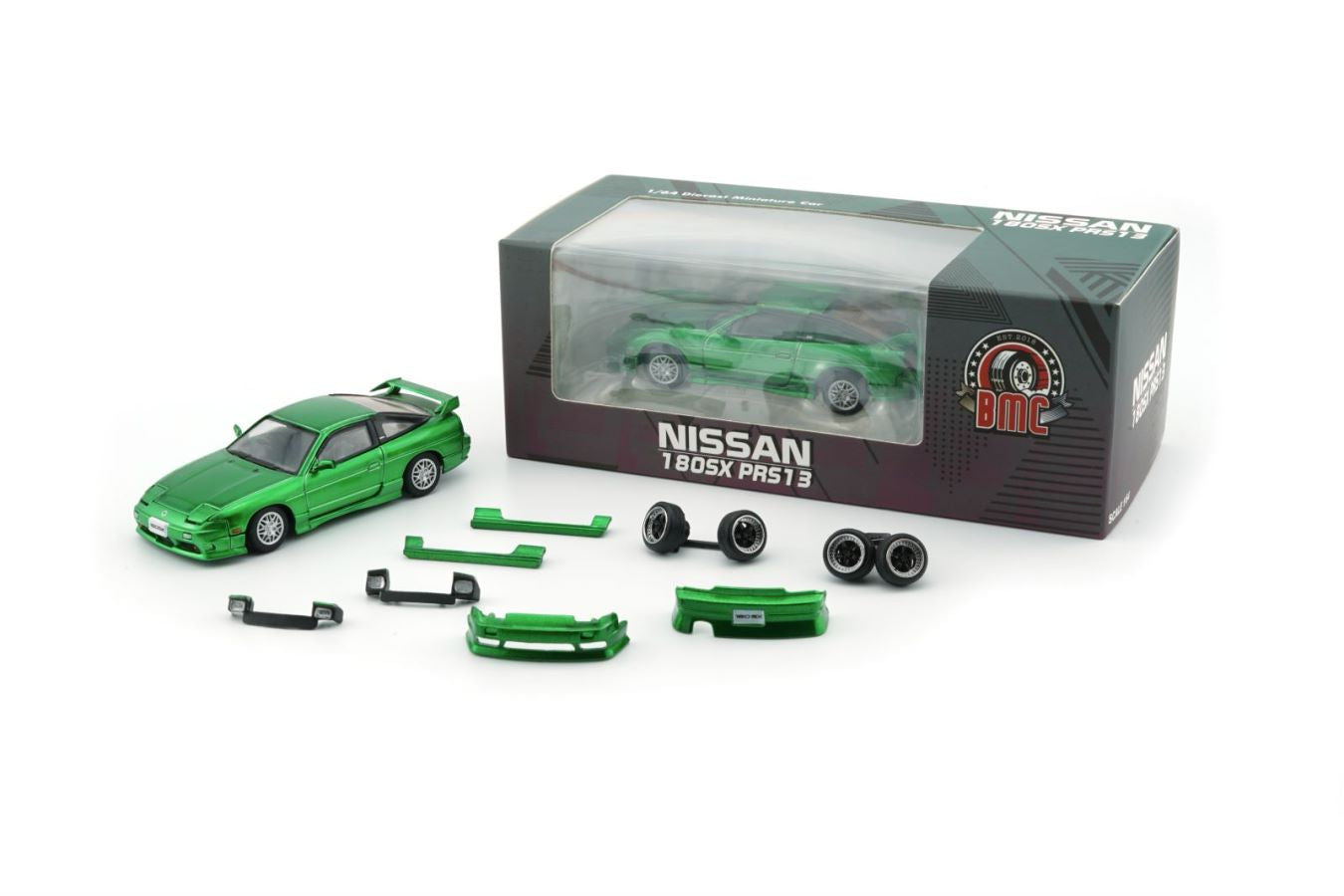 [ETA:  Sep 2024 ] BM Creations 1/64 Nissan Silvia 180SX - Metallic Green (RHD)