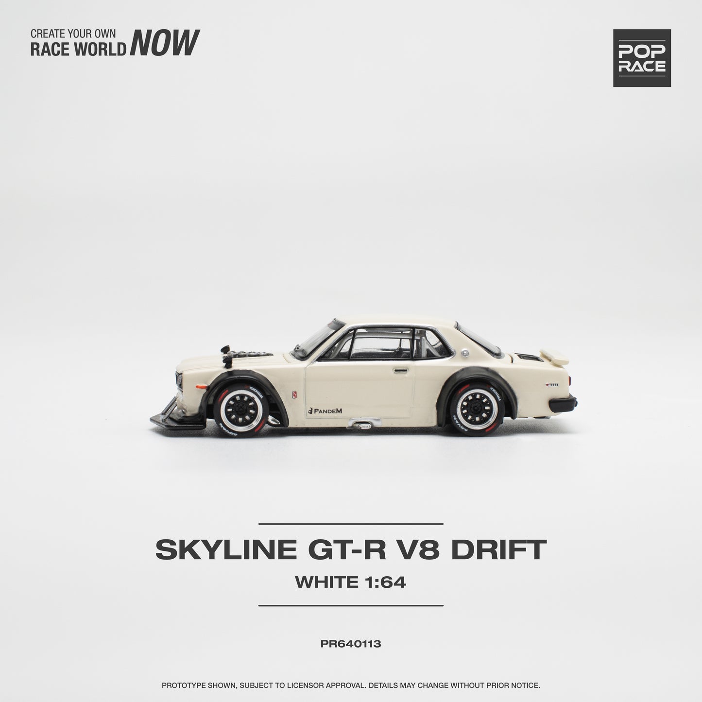 Pop Race 1/64 KPGC10 V8 Drift White