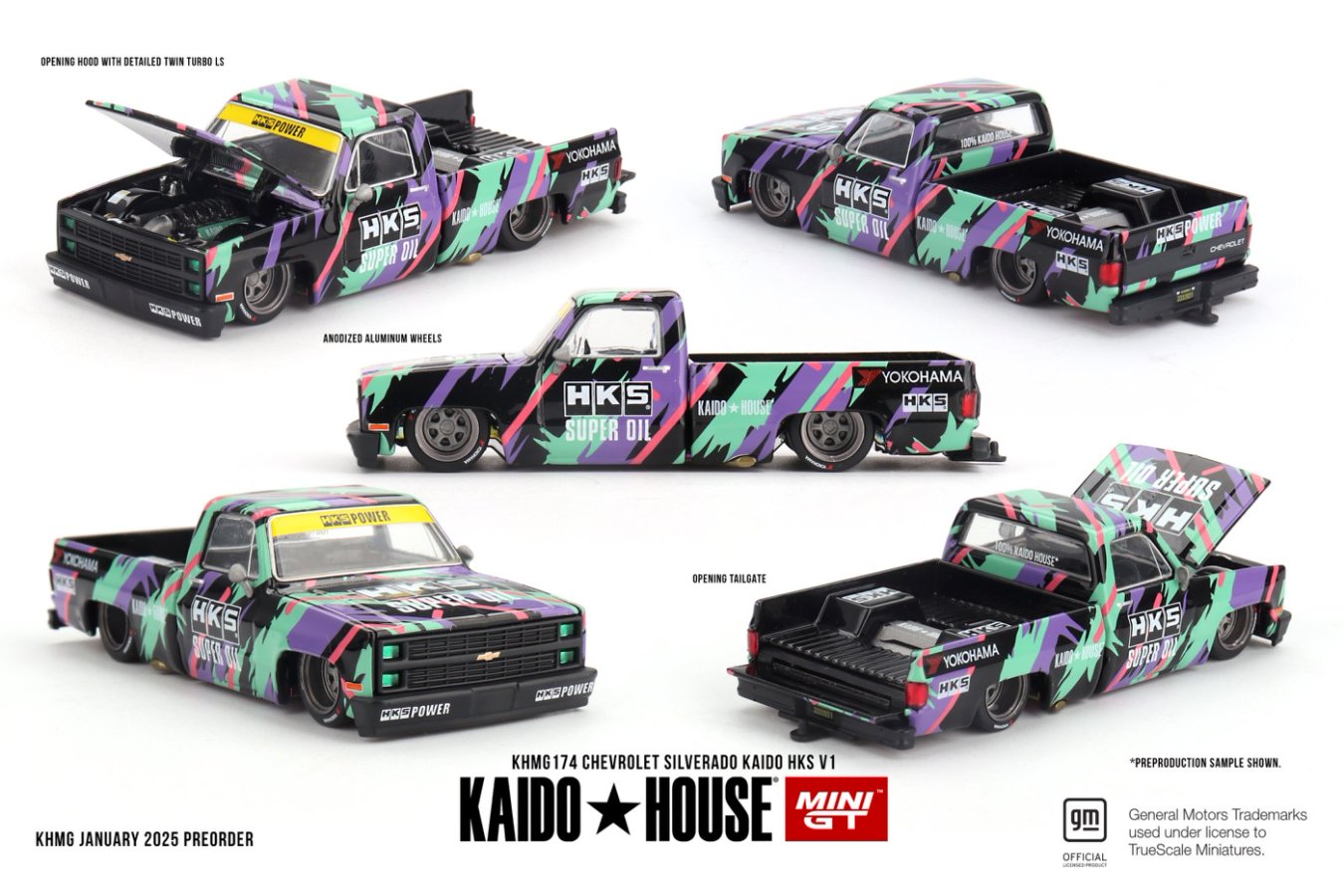 Kaido★House x Mini GT 1/64 Chevrolet Silverado KAIDO HKS V1