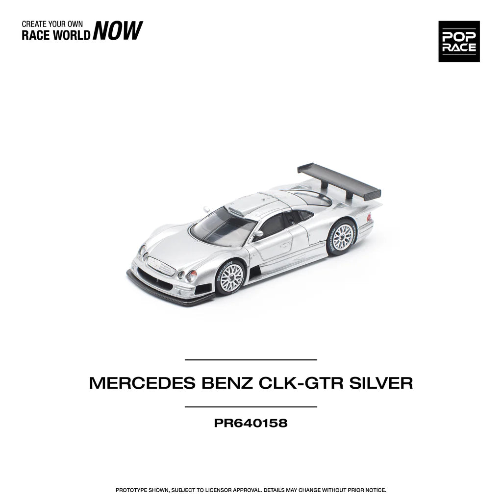 Pop Race 1/64 Mercedes-Benz AMG CLK GTR C297 Silver