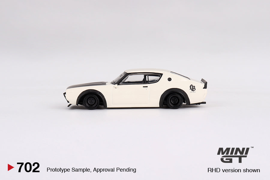 Mini GT 1/64 Nissan Skyline Kenmeri Liberty Walk White ****in clamshell blisters***
