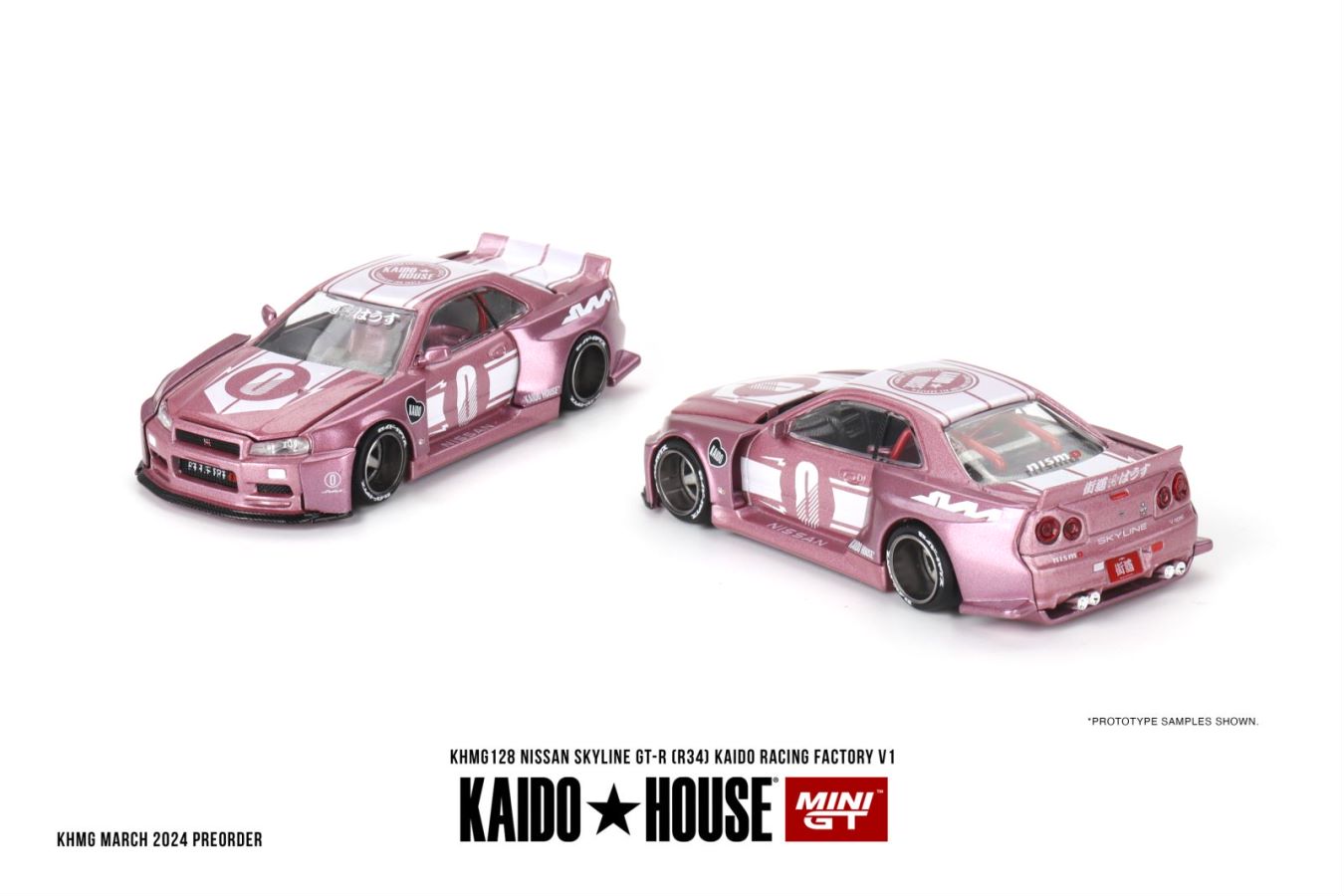 Kaido★House x Mini GT 1/64 Nissan Skyline GT-R (R34) KAIDO RACING FACTORY V1