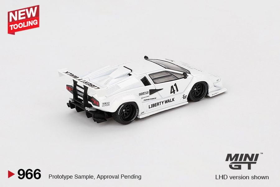 Mini GT 1/64 Lamborghini Countach LB-WORKS White 2024 Tokyo Auto Salon