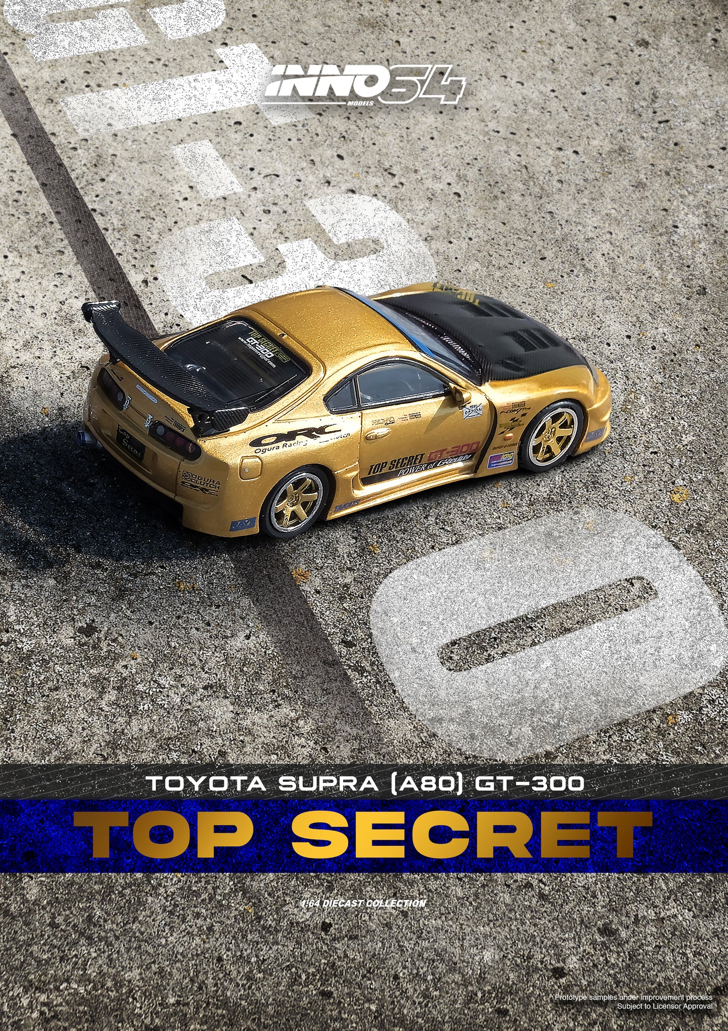 Inno64 1/64 TOYOTA SUPRA (A80) TOP SECRET GT300