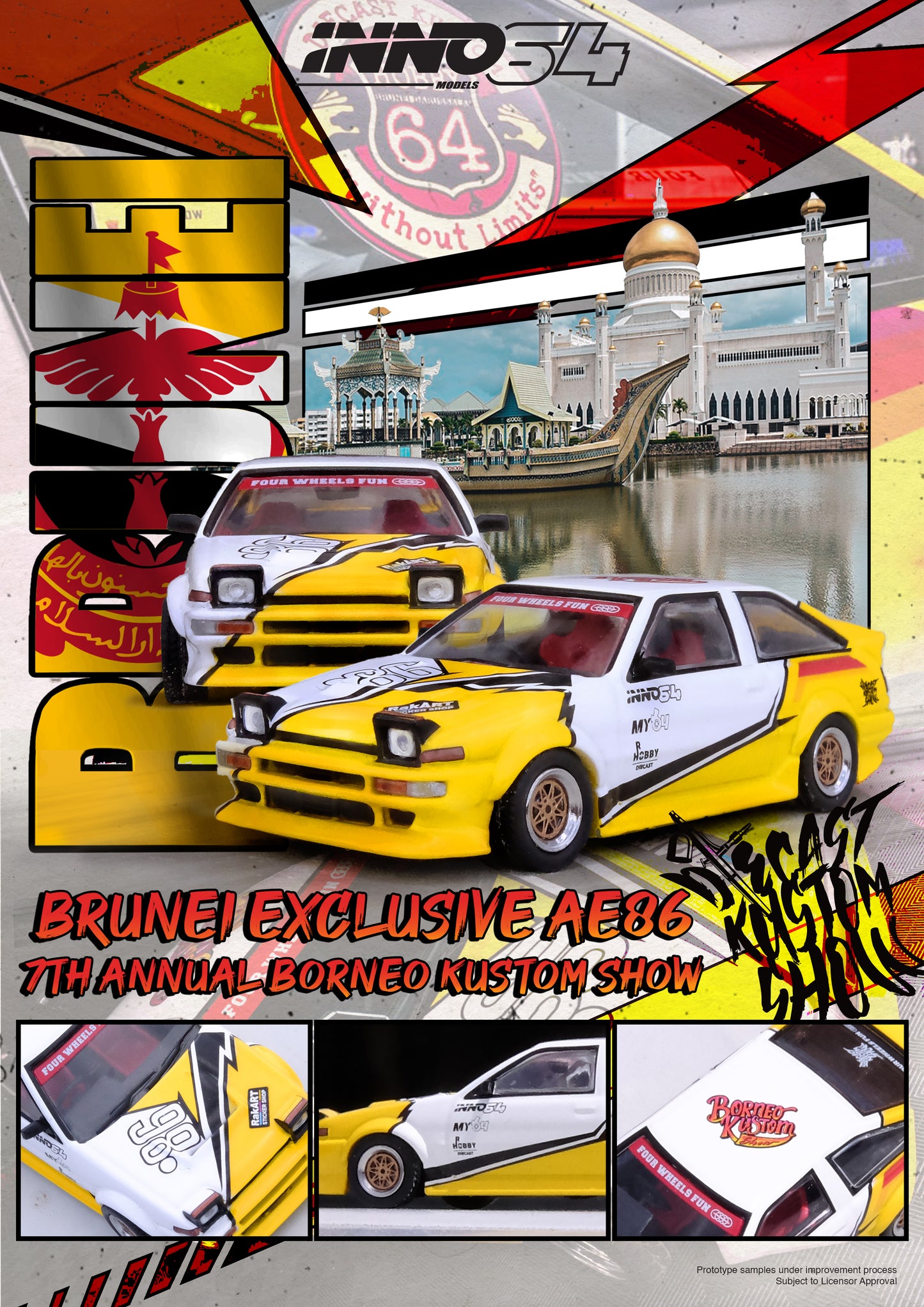 Inno64 1/64 TOYOTA SPRINTER TRUENO AE86
Brunei Diecast Kustom Show 2024