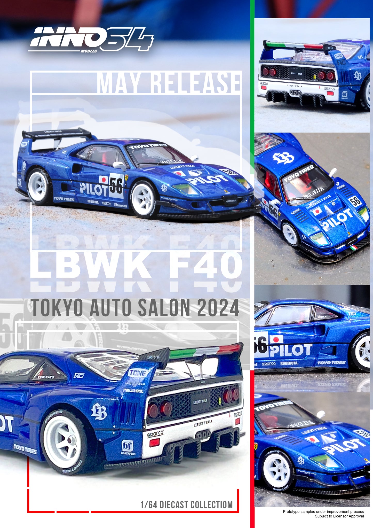 Inno64 1/64 LBWK F40 Tokyo Auto Salon 2024