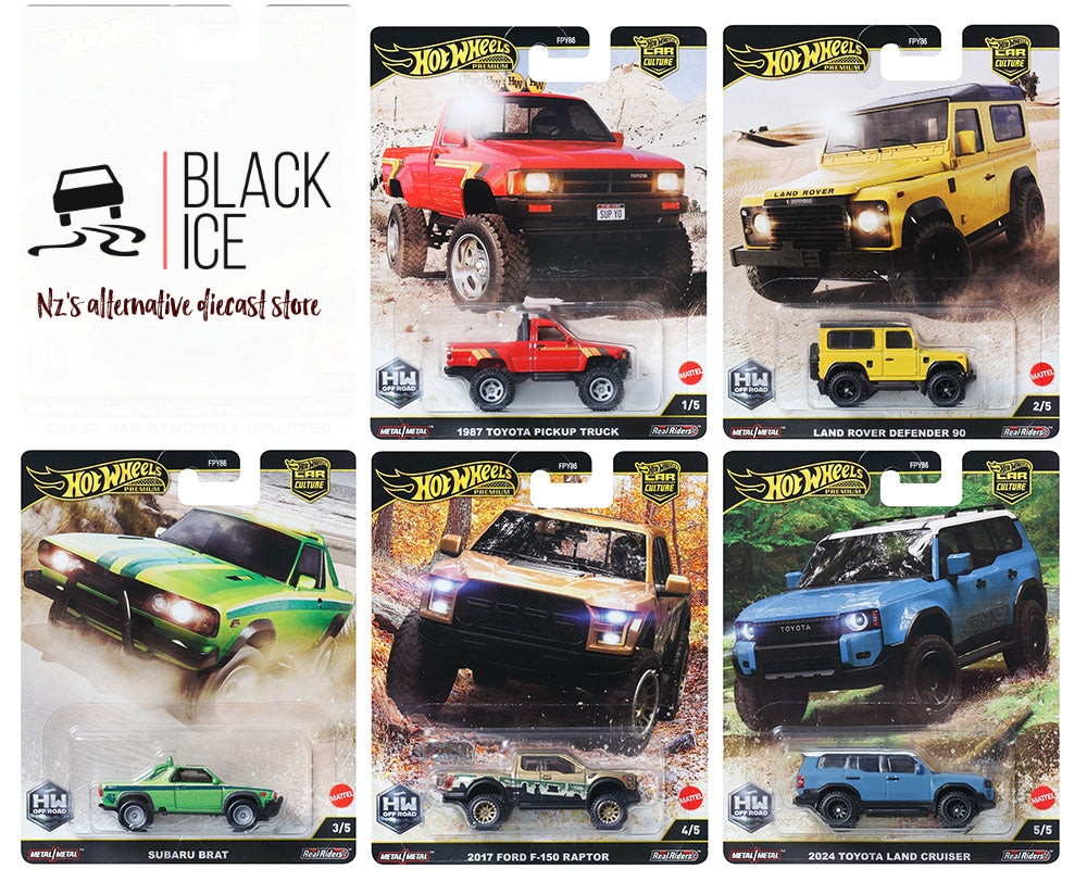 Hot Wheels 1/64 Car Culture 2024 H Case – HW Off Road (set of 5)