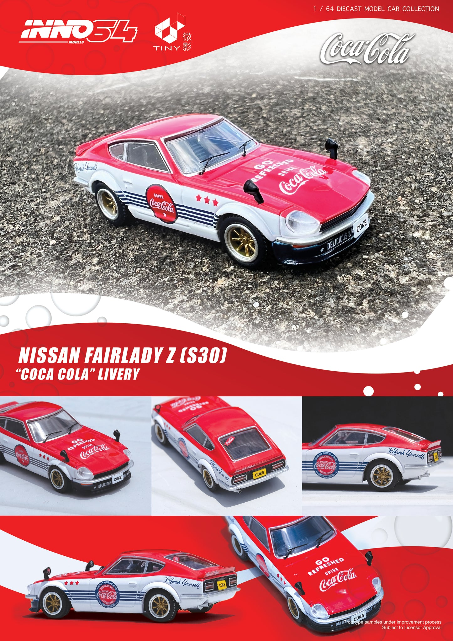 Inno64 1/64 NISSAN FAIRLADY Z (S30) "Coca-Cola" Livery