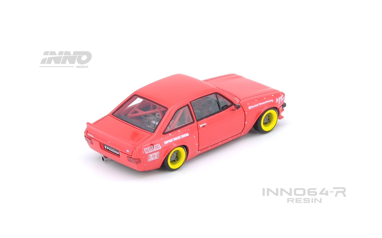 Inno64 1/64 FORD ESCORT MK2 PANDEM "EMOTION" RETRO HAVOC Red