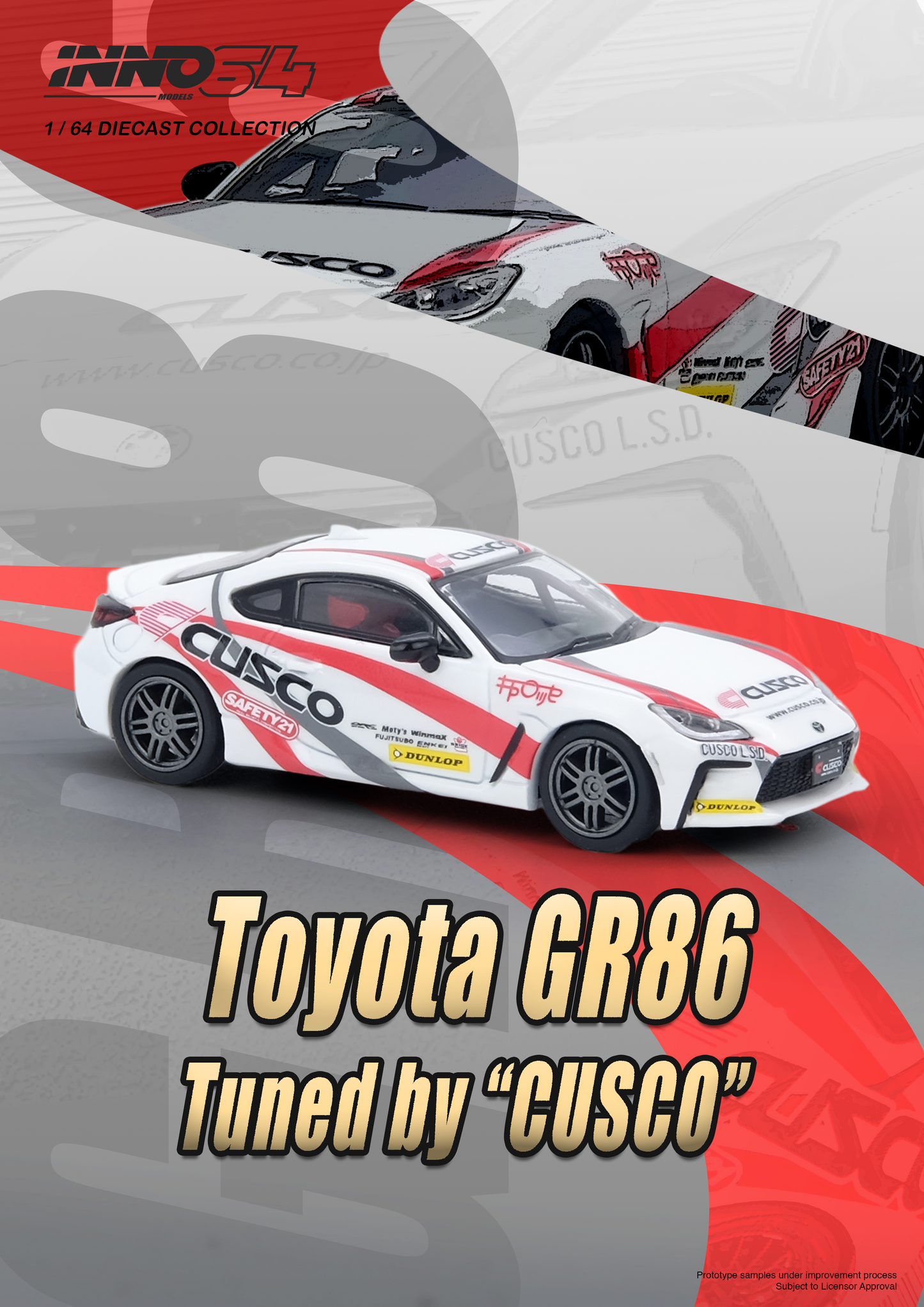 Inno64 1/64 TOYOTA GR86 Tuned by "CUSCO"