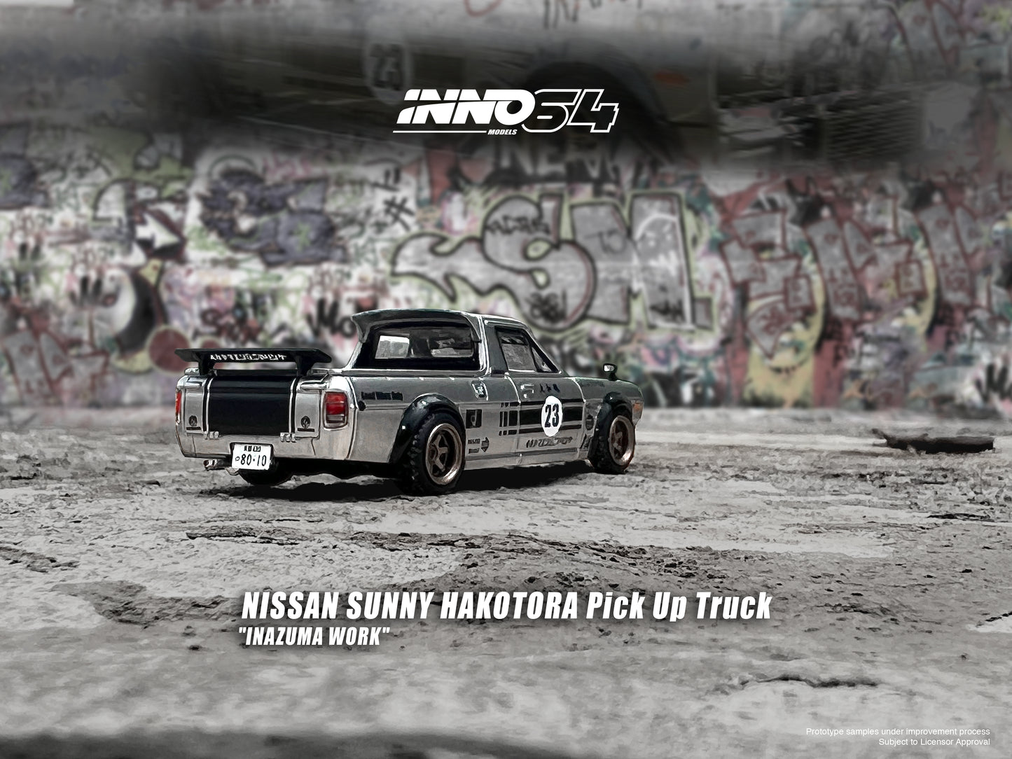 Inno64 1/64 NISSAN SUNNY HAKOTORA Pick Up Truck "INAZUMA WORK"