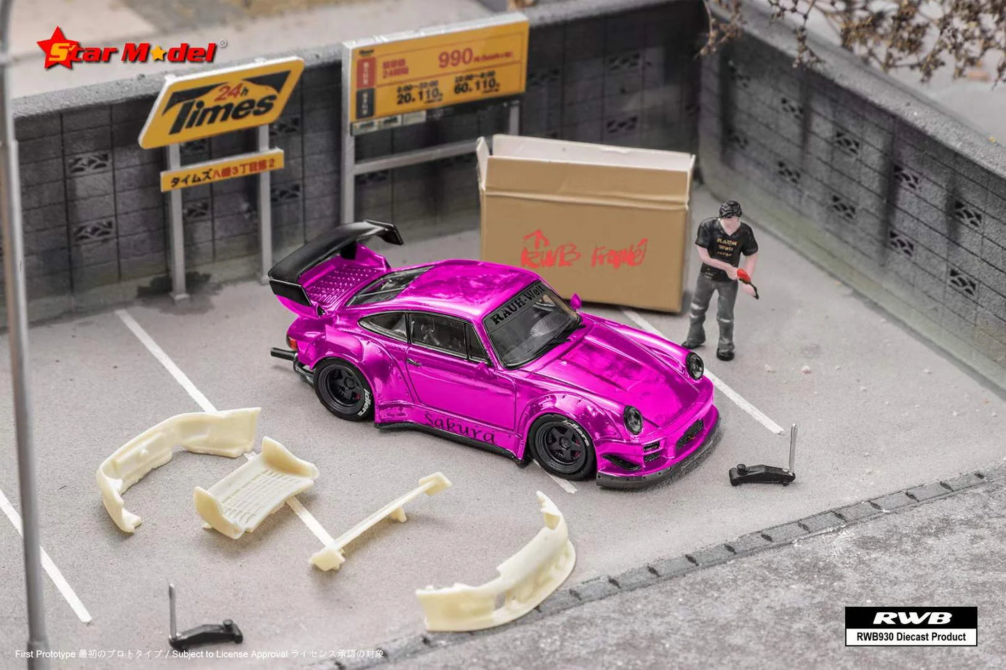 Star Model 1/64 Rauh-Welt RWB930 GT SoCro Pink /Chrome Sakura