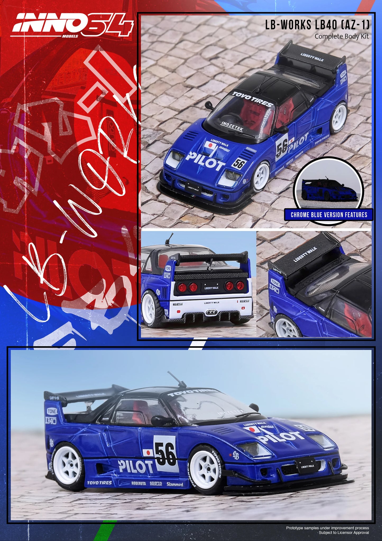 Inno64 1/64 MAZDA AZ-1 LIBERTY WALK LB40 "PILOT"