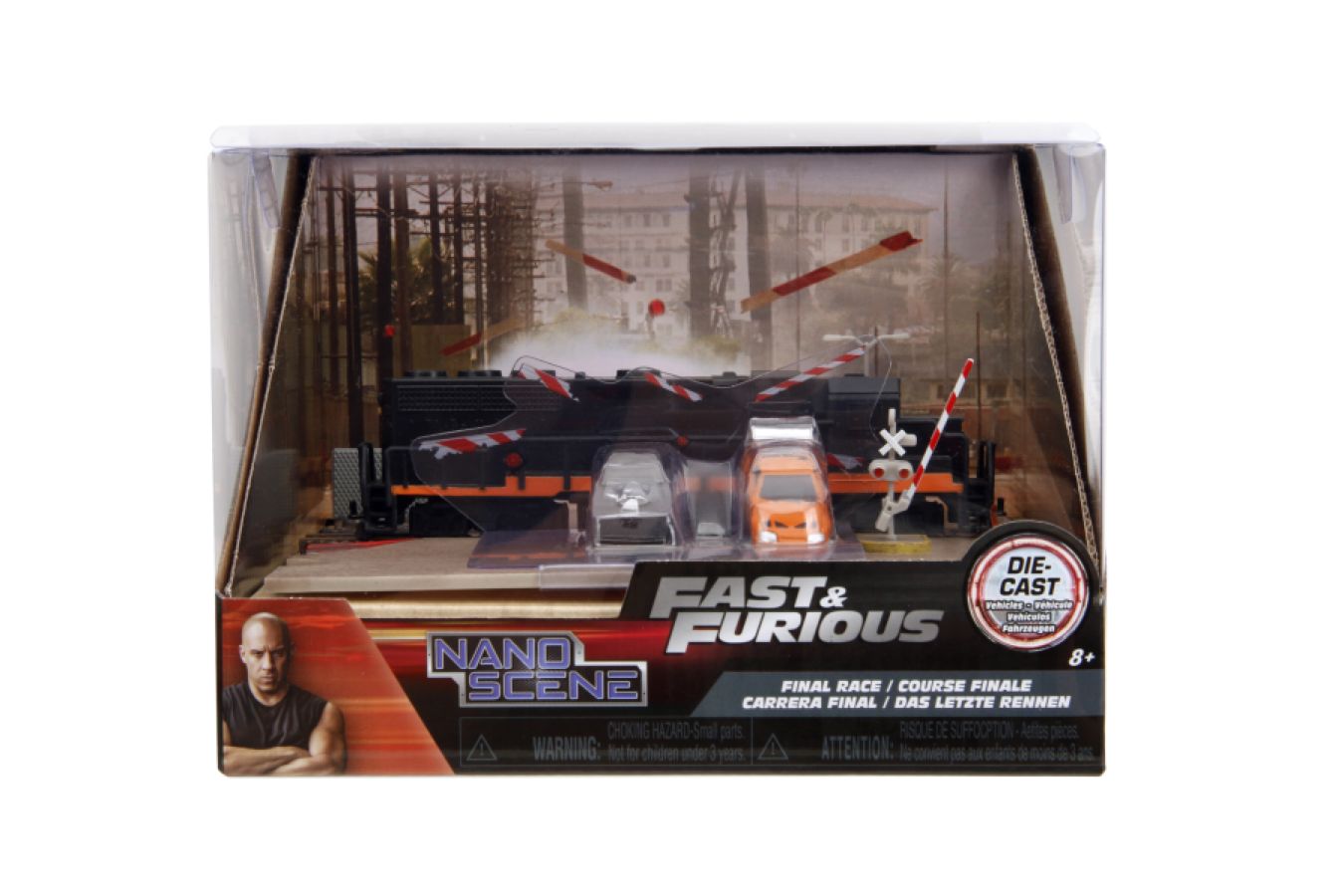 Jada 1/64 Diorama F&F Final Race Train Scene - Nano Hollywood Rides Diorama