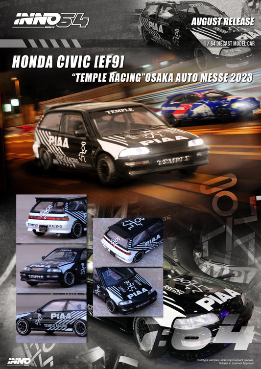 Inno64 1/64 HONDA CIVIC EF9 "TEMPLE RACING" Osaka Auto Messe 2023
