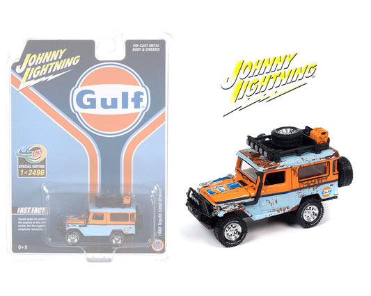 Johnny Lightning 1/64 1980 Toyota Land Cruiser Gulf Rusty Version Limited Edition - Indonesia Exclusive
