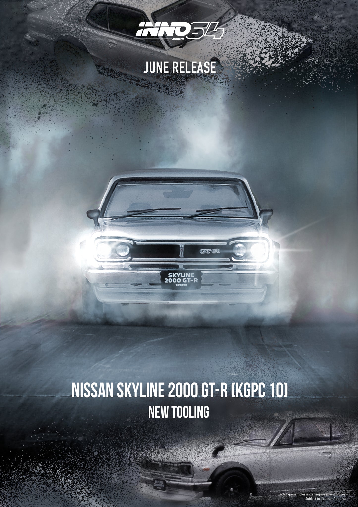 Inno64 1/64 NISSAN SKYLINE 2000 GT-R (KPGC10) Silver