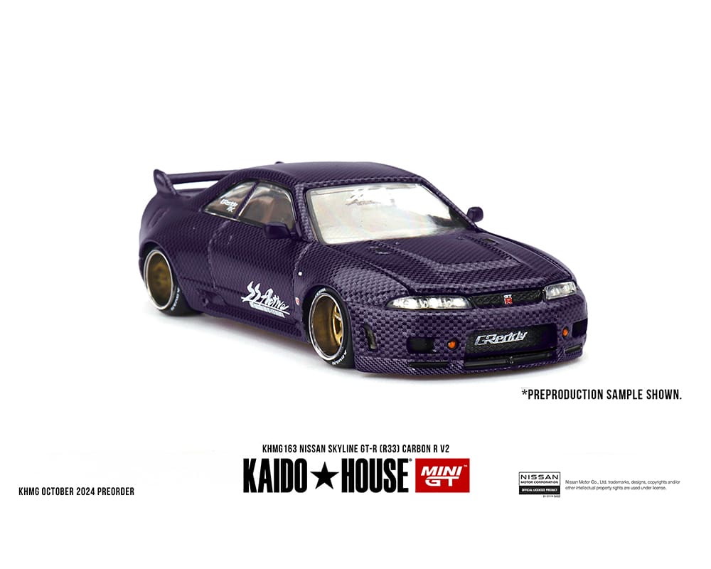 Kaido★House x Mini GT 1/64 Nissan Skyline GT-R (R33) Active Carbon R V2