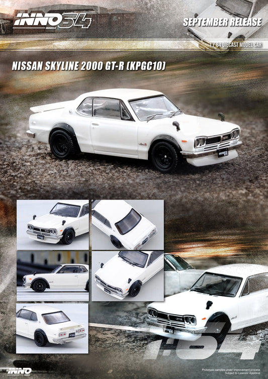 Inno64 1/64 NISSAN SKYLINE 2000 GT-R (KPGC10) White